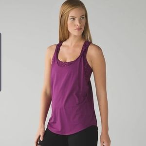 Lululemon Women Ready & Go Tank Plum sz 6